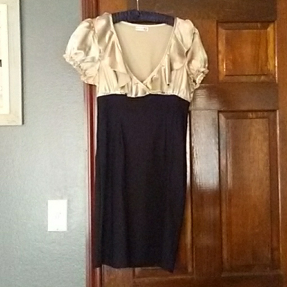 Gold and Black Dress